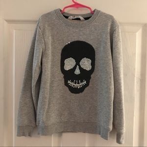 H&M Sequined Skull Sweater